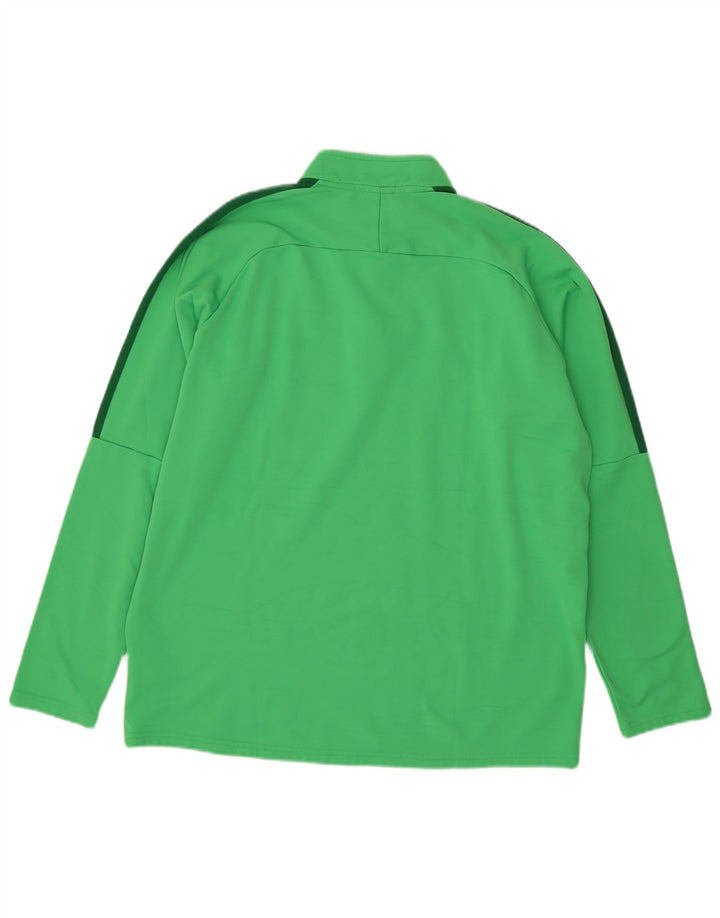 Nike Dri Fit Zip Neck Pull Survêtement Top XL Vert Colorblock