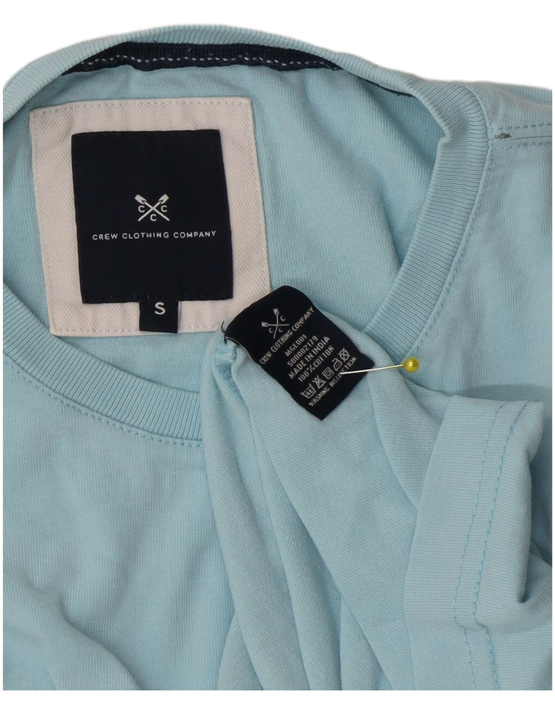 Crew Clothing T-Shirt Homme Petit Bleu Coton