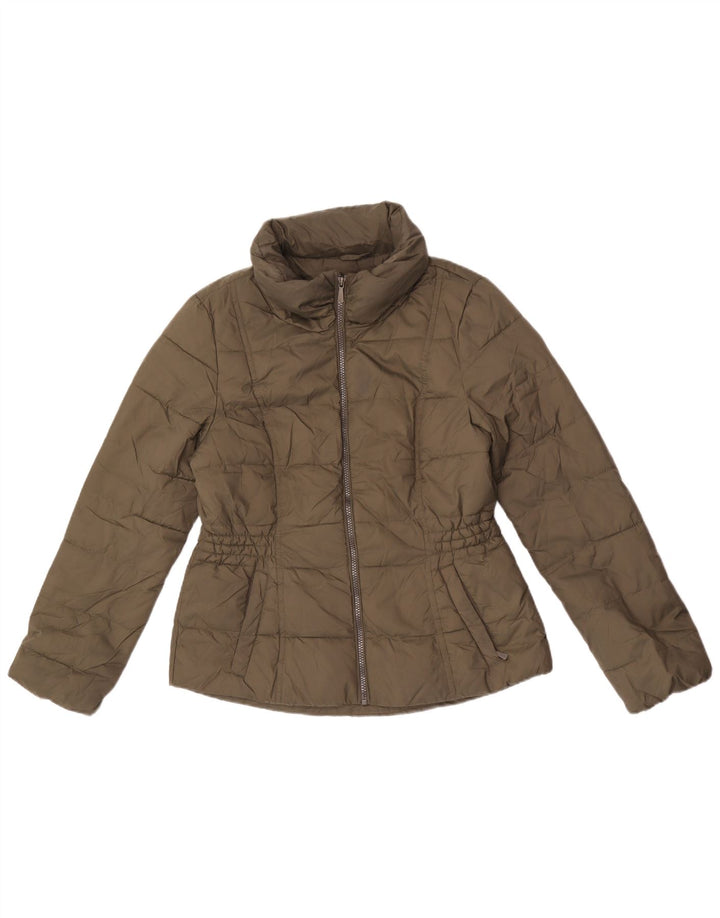 Marks & Spencer Veste matelassée à capuche pour femme UK 12 Kaki moyen Polyester