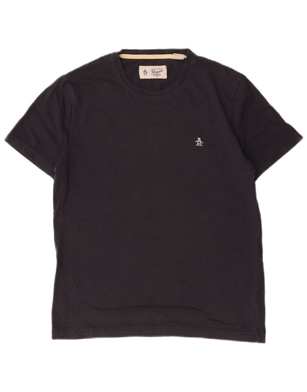 Penguin T-Shirt Homme Bleu Marine Moyen Coton