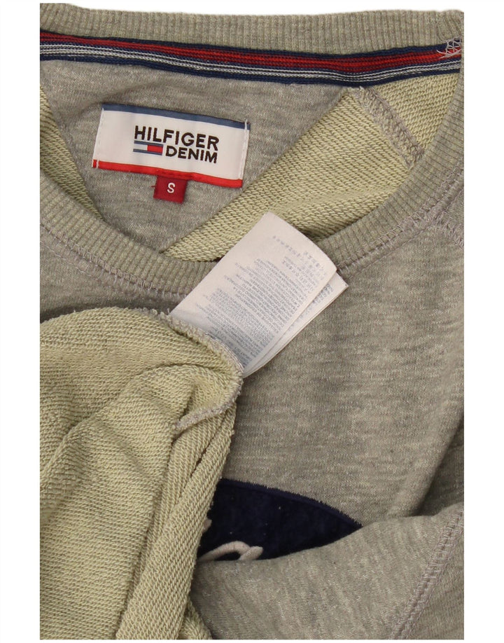 TOMMY HILFIGER Sweat-Shirt Graphique Homme Petit Gris Coton