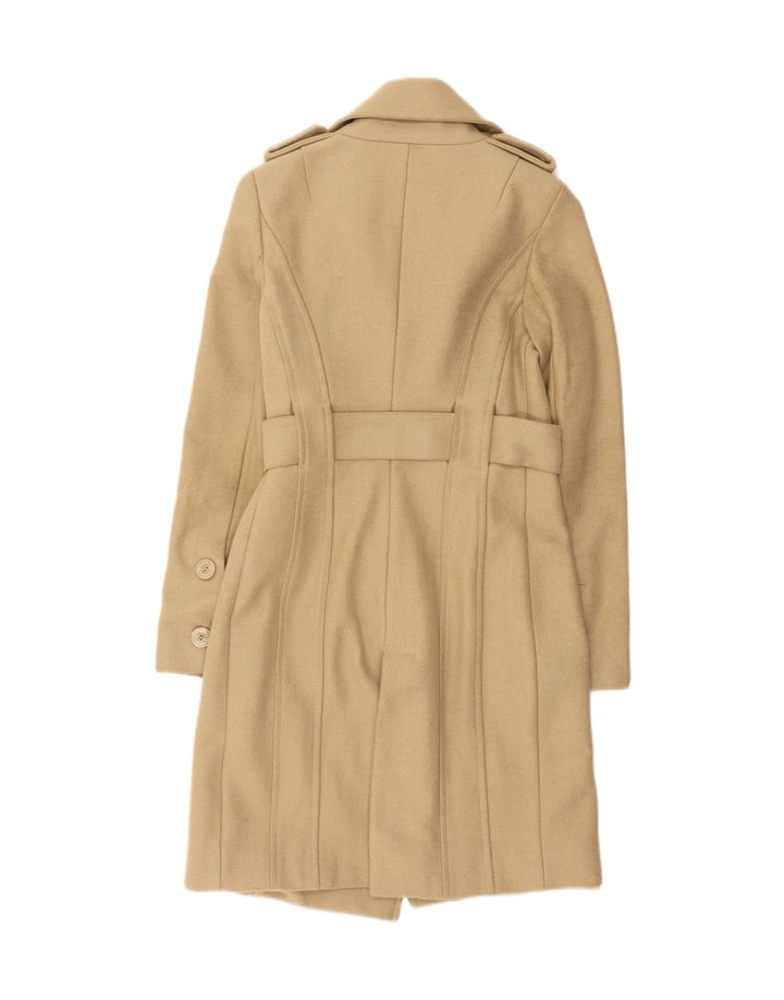 Patrizia Pepe Manteau Militaire Double Boutonnage Femme IT 40 Petite Laine Beige