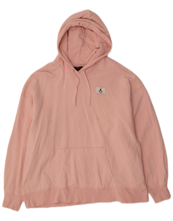 Jordan Pull à capuche surdimensionné pour homme en coton rose moyen