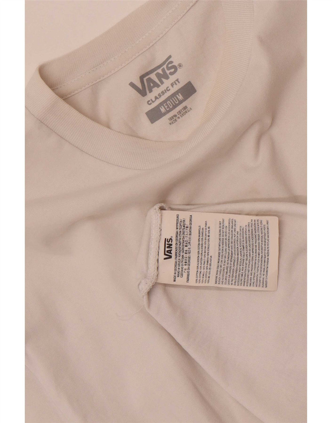 Vans T-shirt coupe classique pour homme en coton blanc moyen