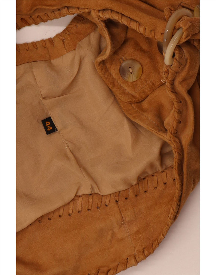 gilet en daim femme vintage IT 44 Beige moyen