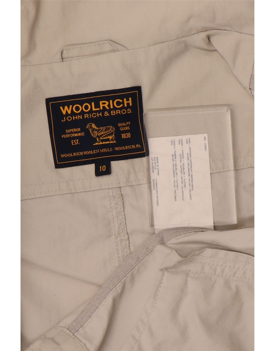 WOOLRICH Bomber Fille 9-10 Ans Nylon Gris