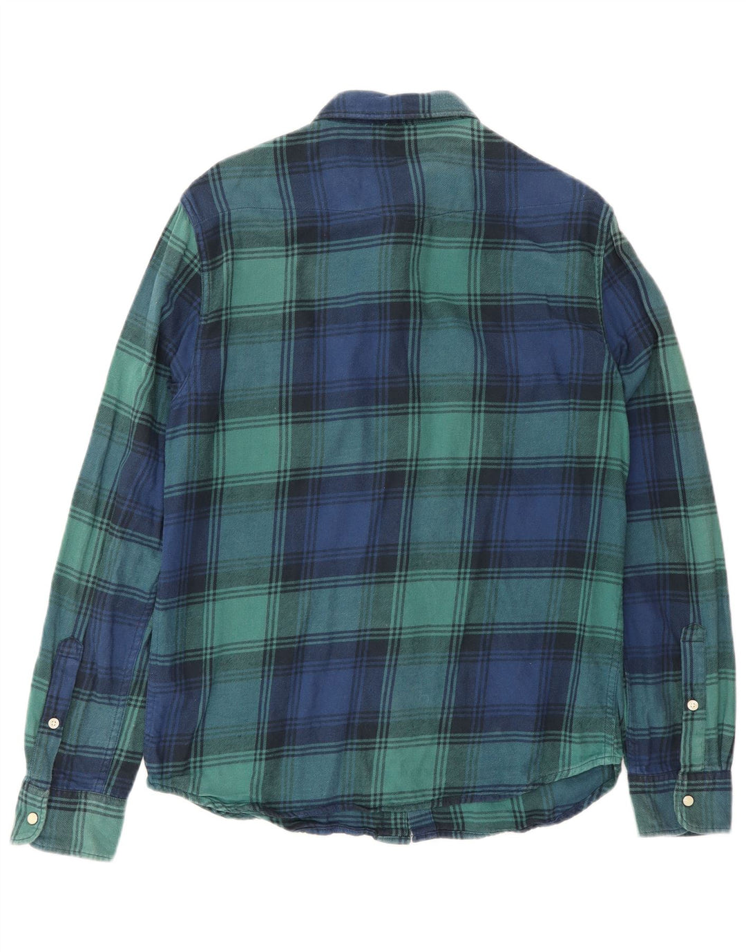 Lee Chemise en flanelle pour femme en coton à carreaux bleu moyen