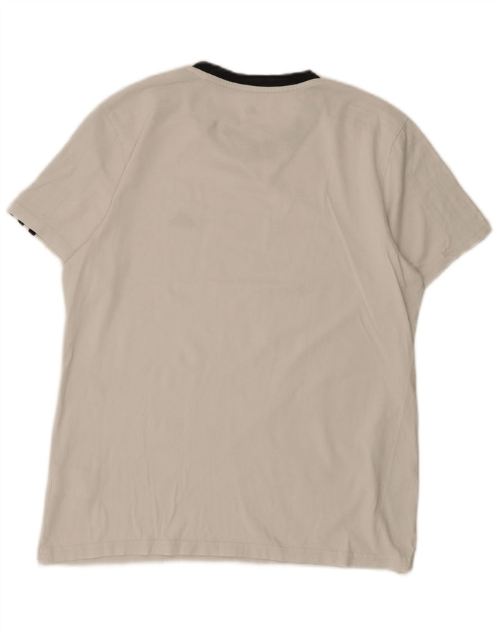 Adidas T-Shirt Femme Top UK 12/14 Coton Blanc Moyen
