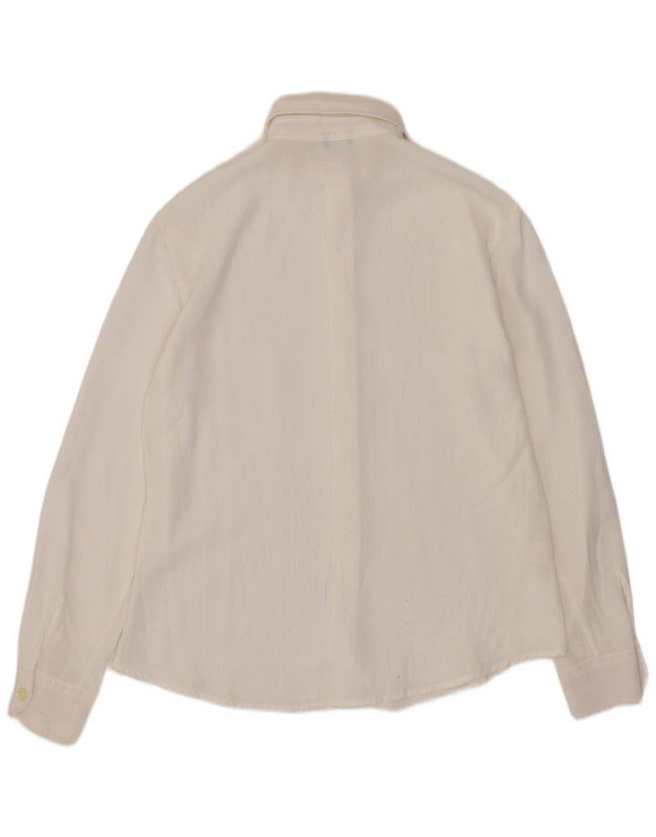 Benetton Chemise Femme UK 12 Medium Blanc