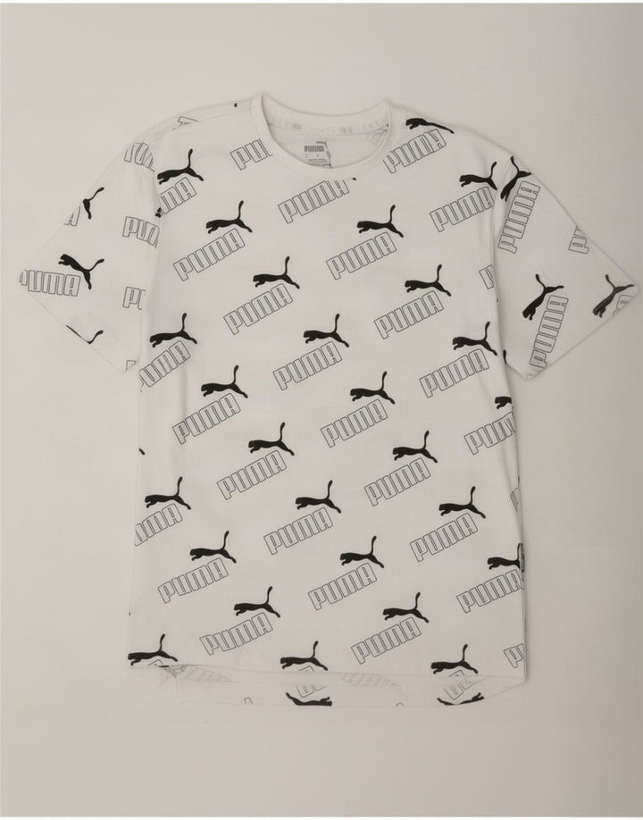 Puma T-Shirt Graphique Homme Petit Blanc Coton