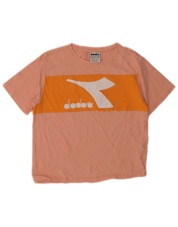 Diadora T-Shirt Graphique Fille 11-12 Ans XL Rose Colourblock
