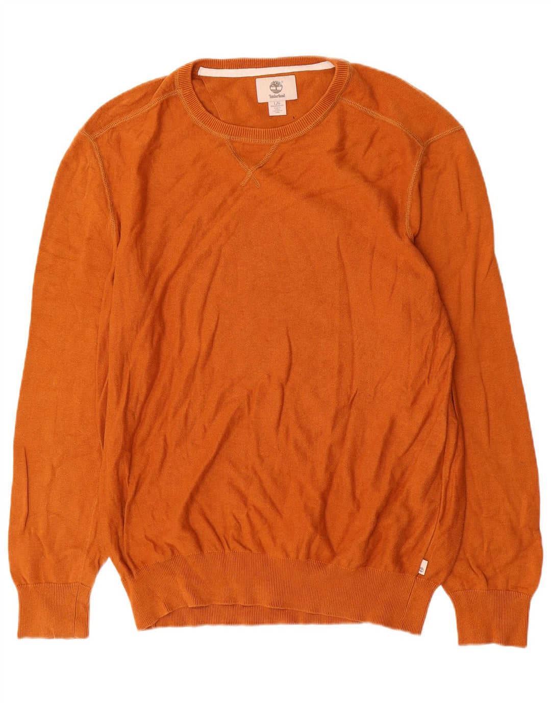 Timberland Pull à col rond coupe classique pour homme, grand coton orange