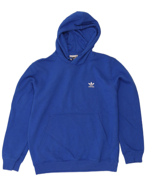 Adidas Pull à capuche pour homme en coton bleu Taille L