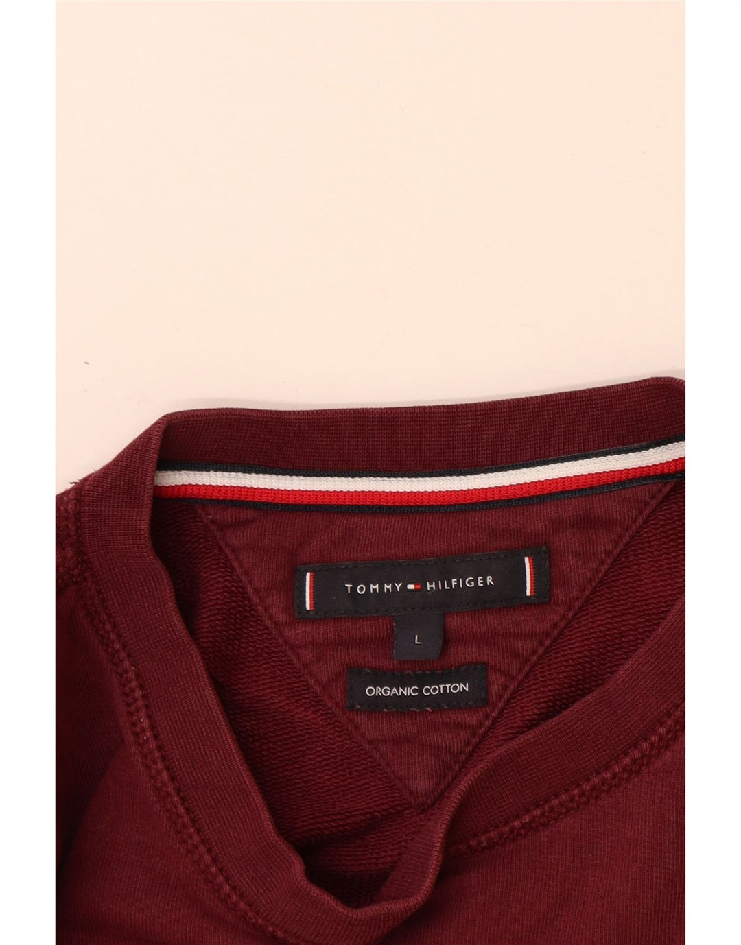 TOMMY HILFIGER Sweat-shirt graphique pour hommes Grand coton bordeaux
