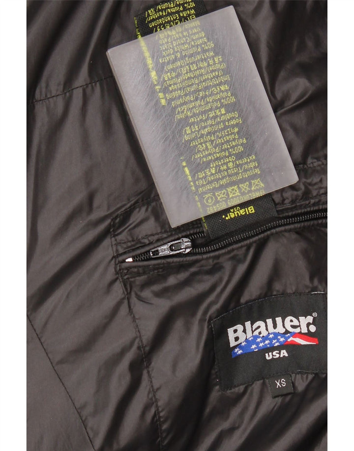 BLAUER Manteau rembourré à capuche pour femme UK 6 XS Noir Polyester