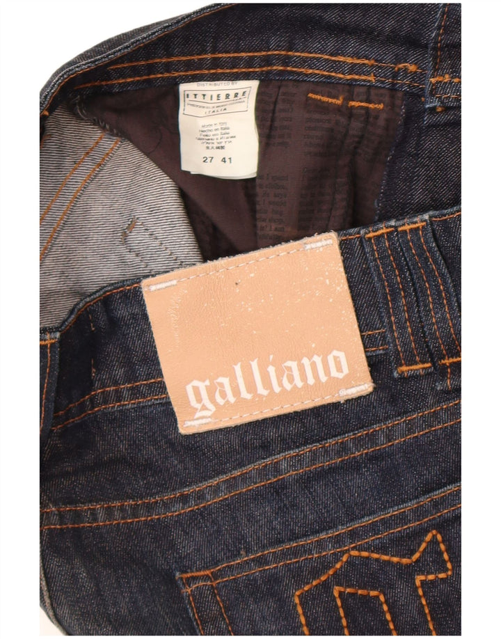 Galliano Jeans Slim Femme W27 L36 Bleu Marine Coton Designer