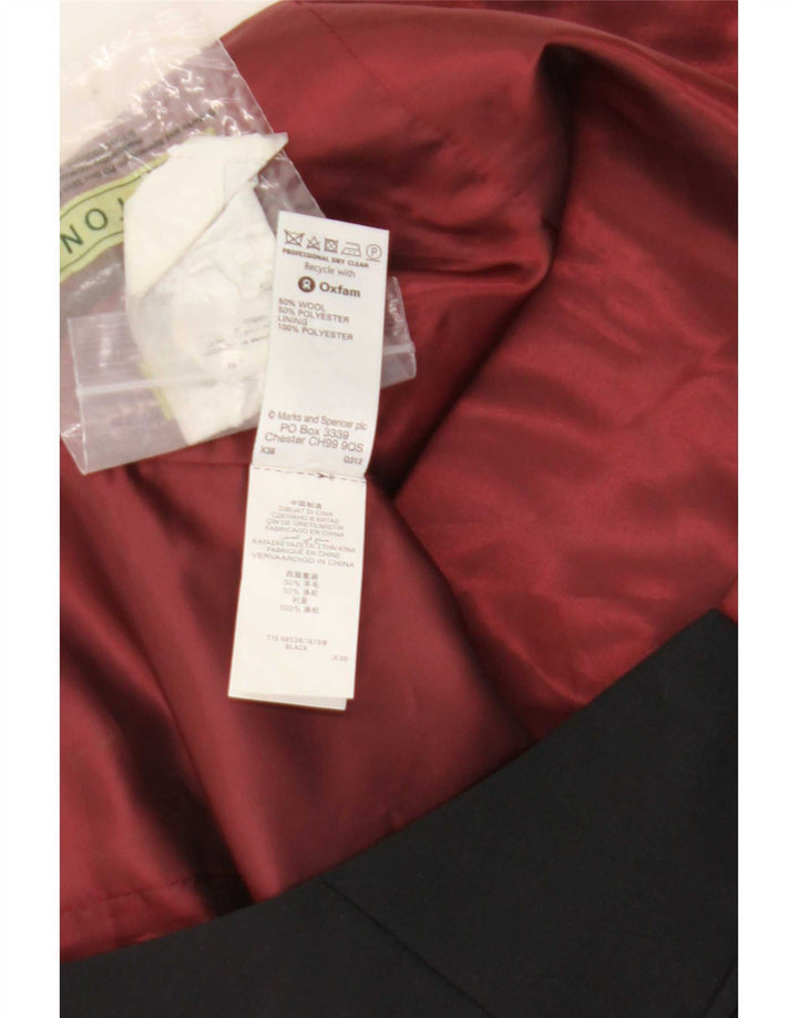 Marks & Spencer Gilet Homme Petit Noir Laine Colorblock