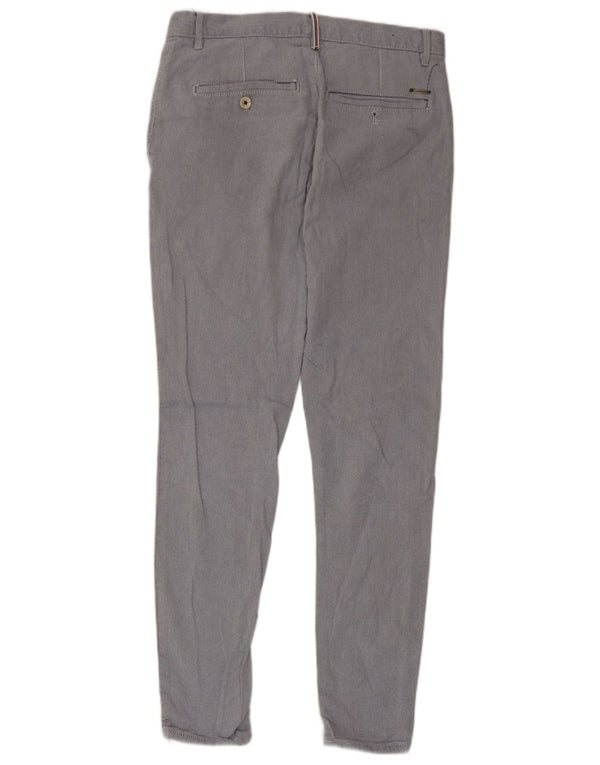Zara Pantalon chino skinny pour homme EU 38 Small W30 L27 Gris Coton