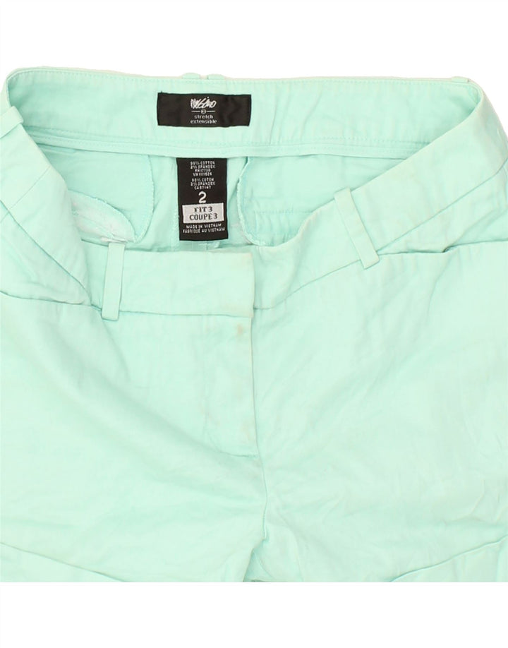 MOSSIMO Womens Stretch Chino Shorts US 2 XS W28 Turquoise Cotton Vintage Mossimo and Second-Hand Mossimo from Messina Hembry 