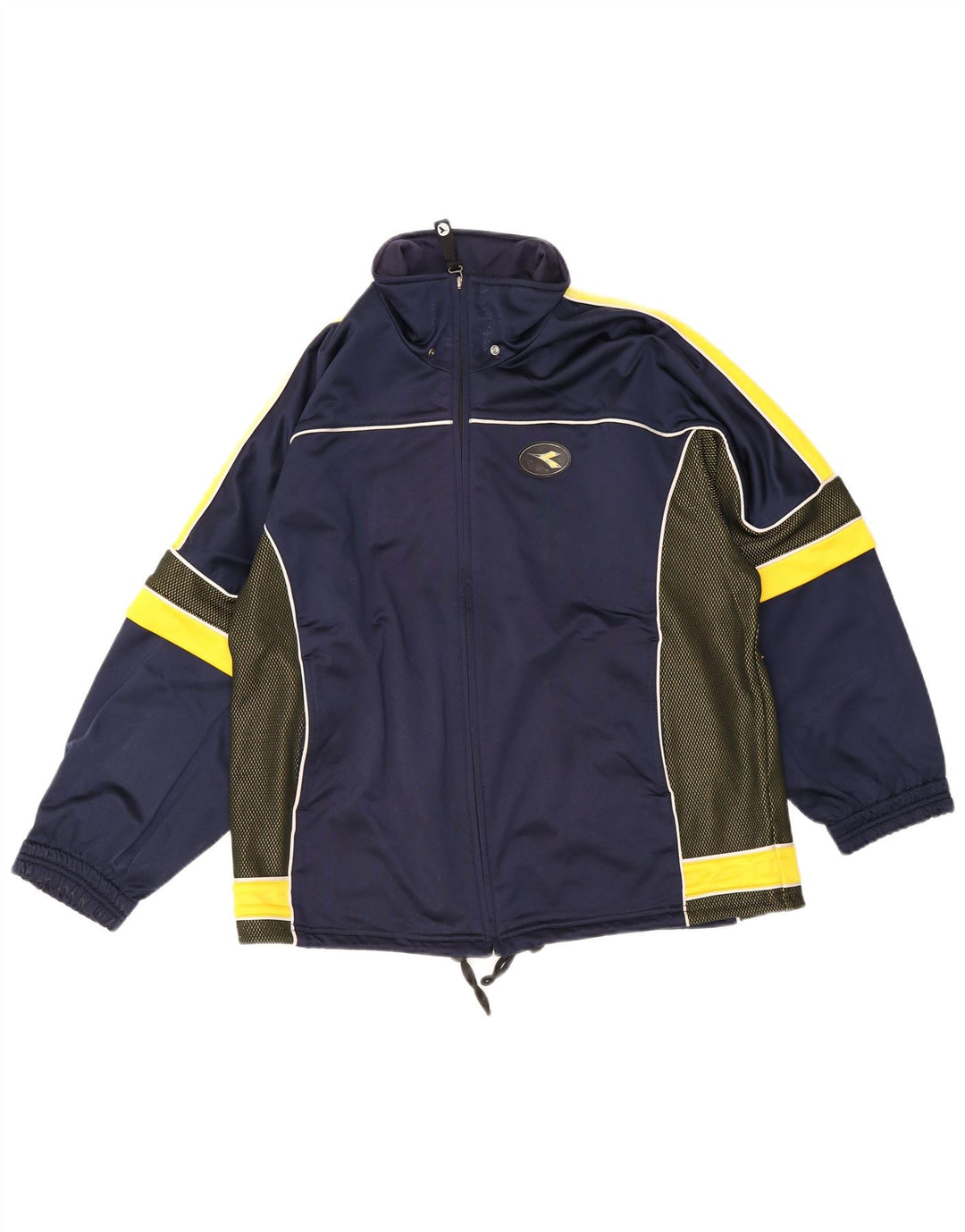 Diadora Veste de survêtement pour homme UK 38 Bleu marine moyen Colourblock
