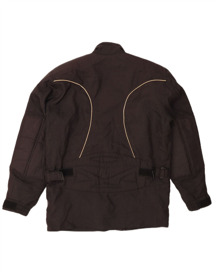 vintage Mens Racer Jacket UK 40 Grand Polyester Noir