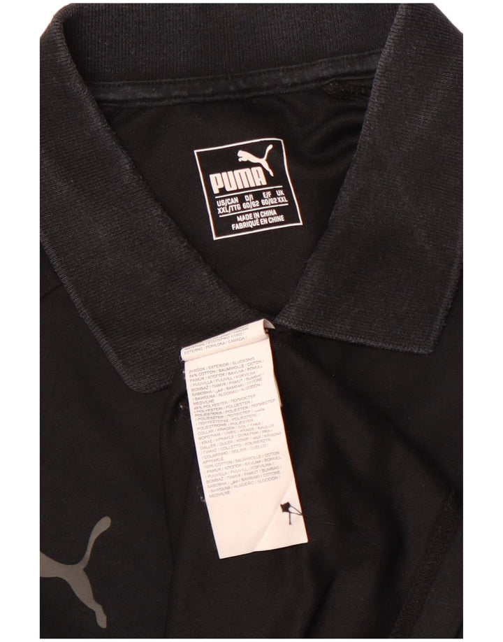 PUMA Polo Homme 2XL Noir Coton