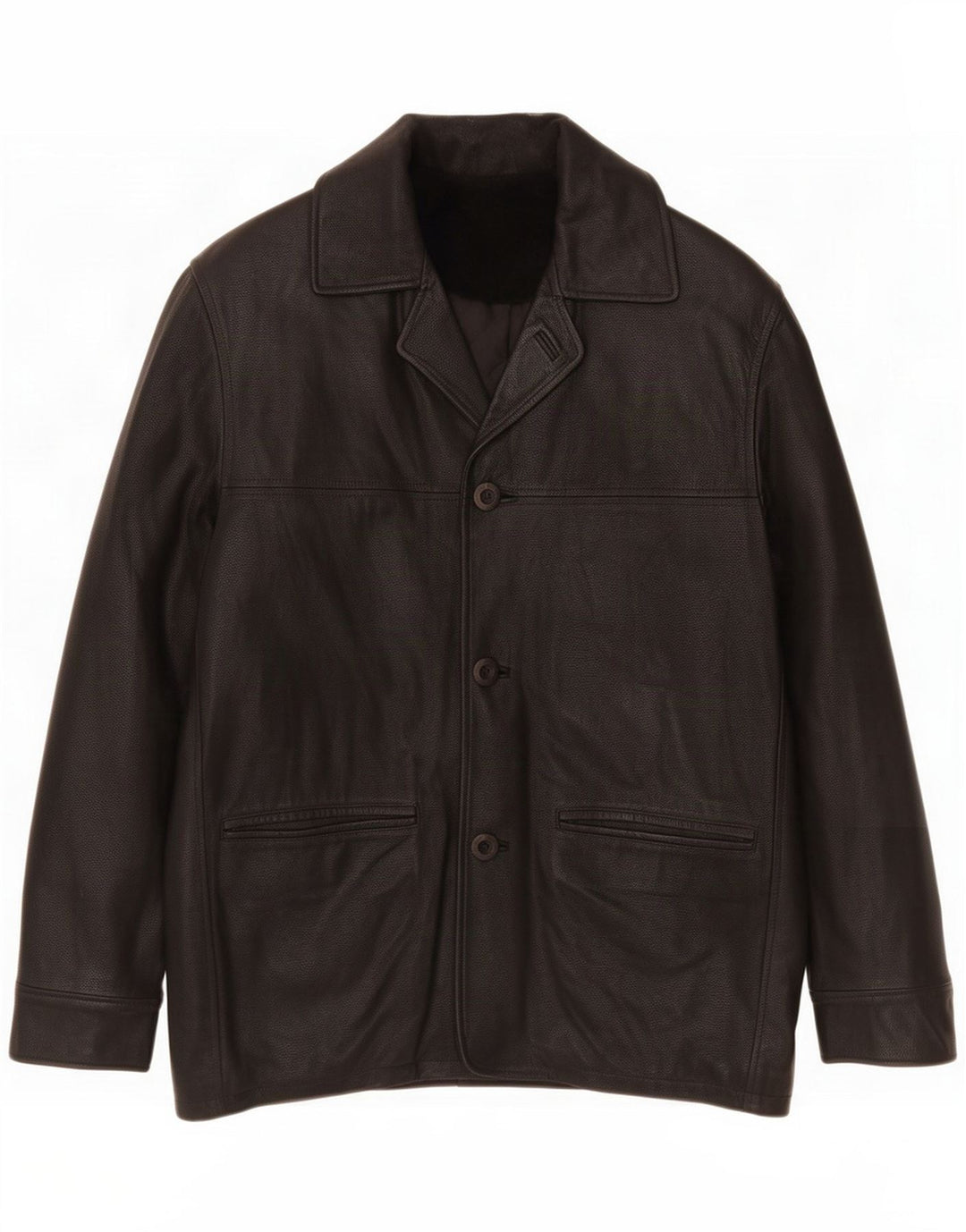 Forester Veste blazer en cuir à 3 boutons pour homme IT 48 Noir moyen