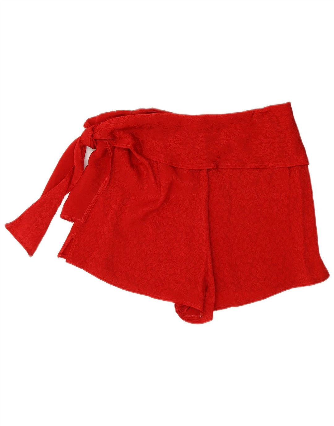 vintage Femmes Taille Haute Shorts Moyen W28 Rouge Floral