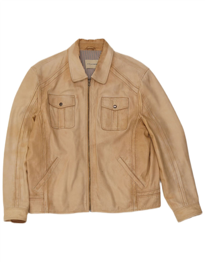 A.W.Dunmore Veste en cuir pour homme UK 40 Large Beige
