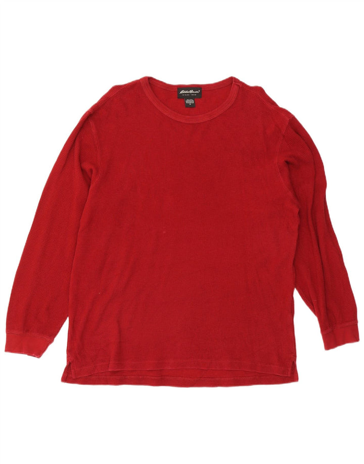 Eddie Bauer Haut à manches longues pour homme en coton rouge moyen