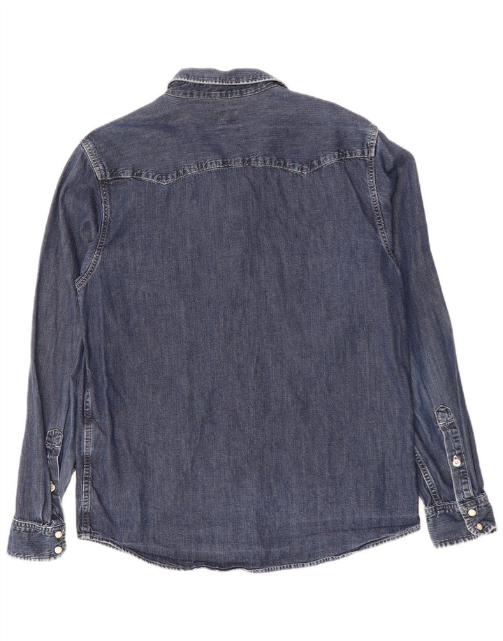 LEE Chemise en Jean Homme Large Bleu Marine Coton