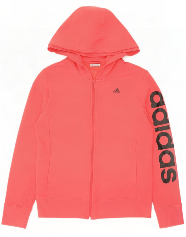 Adidas Climalite Graphic Sweat à capuche zippé pour femme UK 16/18 Grand Rose