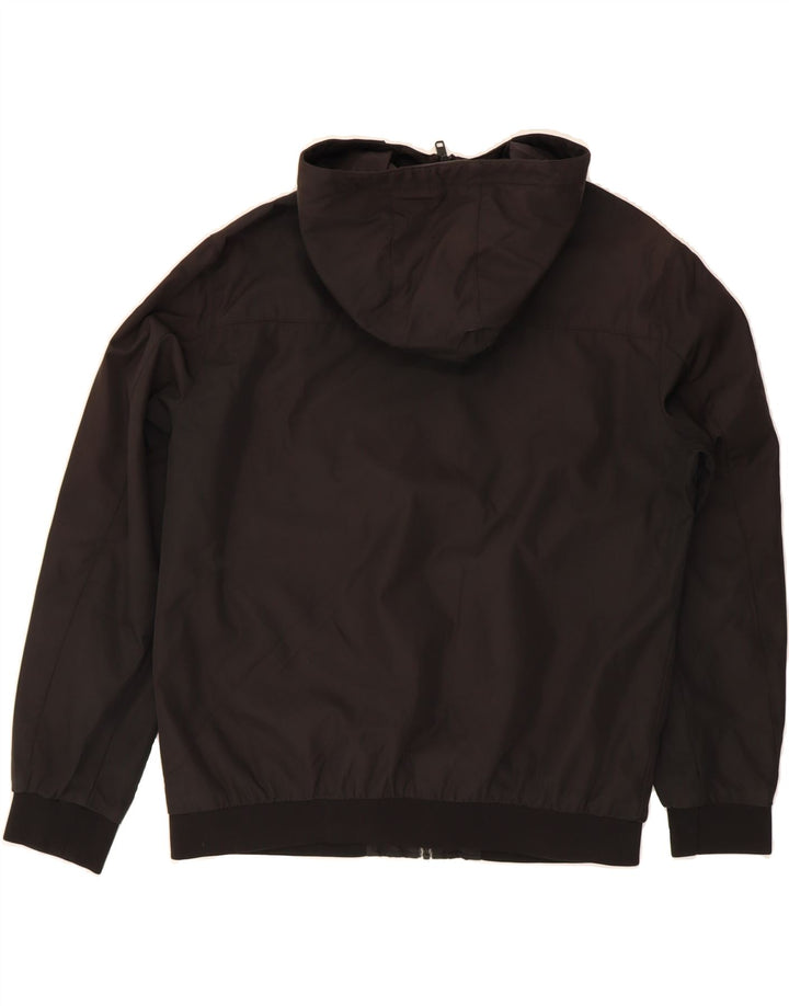 JACK & JONES Mens Hooded Bomber Jacket UK 42 XL Black Vintage Jack & Jones and Second-Hand Jack & Jones from Messina Hembry 