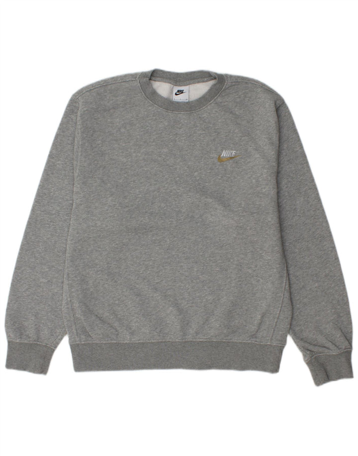NIKE Sweat-shirt coupe ample pour homme, petit, gris, coton
