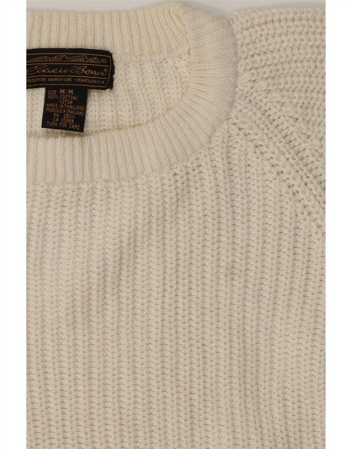 Eddie Bauer Pull à col rond pour homme en coton blanc cassé moyen classique