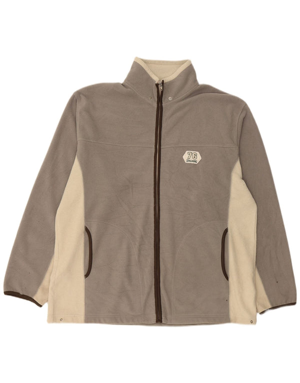 Spalding Veste polaire doublée pour homme UK 42 XL Gris Colorblock Polyester