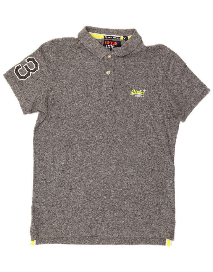 SUPERDRY Polo Homme XL Gris Coton