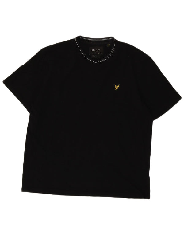 Lyle & Scott T-shirt graphique coupe décontractée pour homme XL Noir Coton