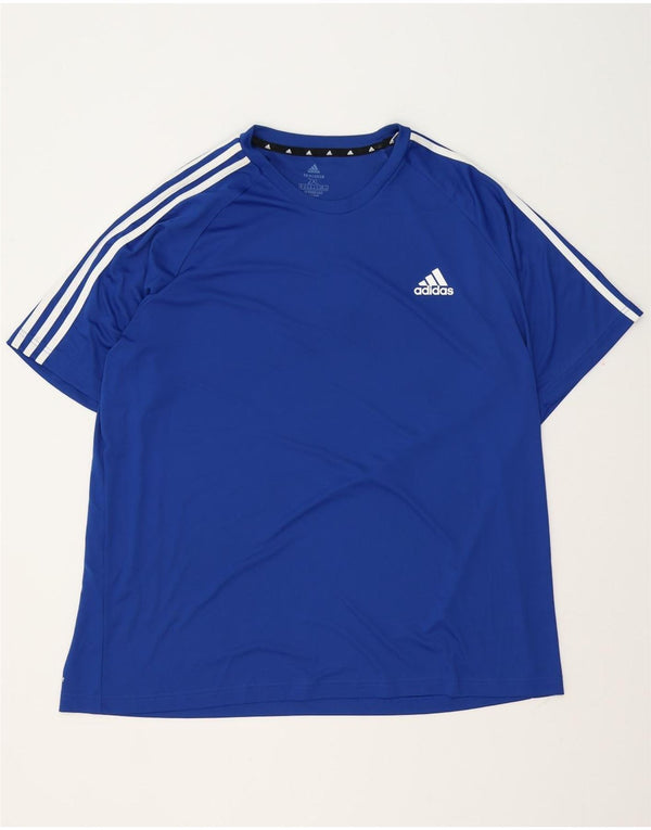 Adidas Hommes Aeroready T-Shirt Top 2XL Bleu Polyester