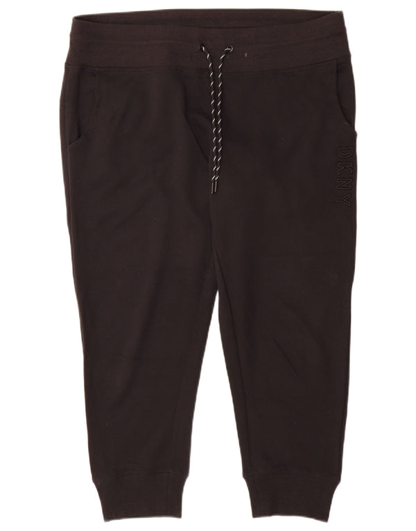 Dkny Pantalon de survêtement court graphique pour femme Joggers UK 16 Large Noir