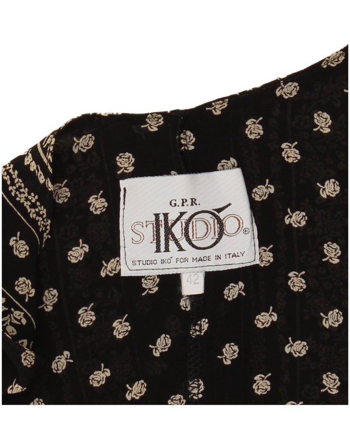 IKO Womens Sleeveless Tunic Dress IT 42 Medium Black Striped