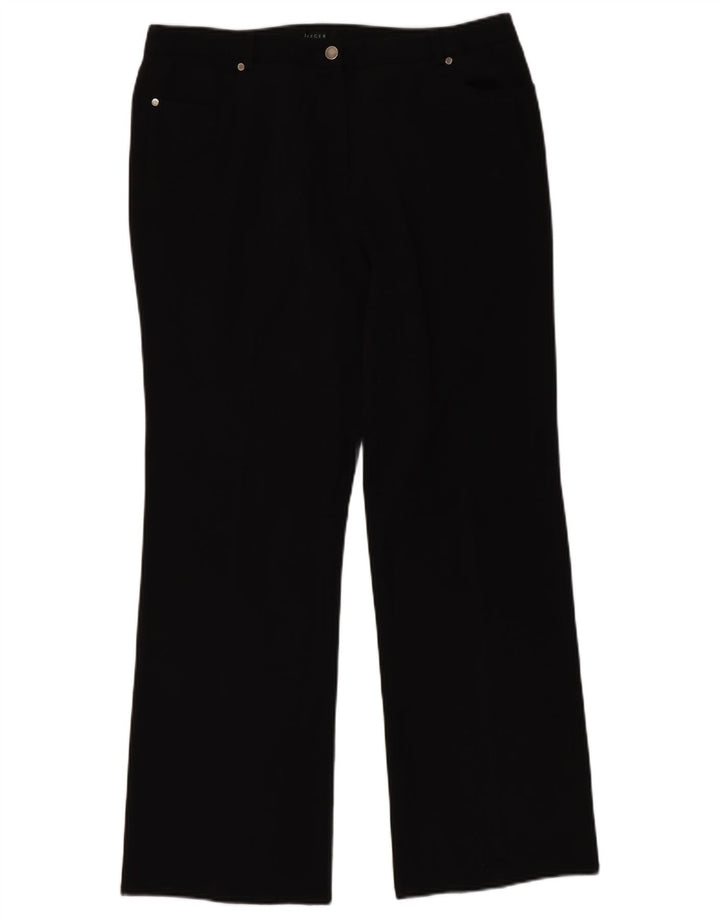 Jaeger Pantalon décontracté bootcut pour femme W36 L32 Noir