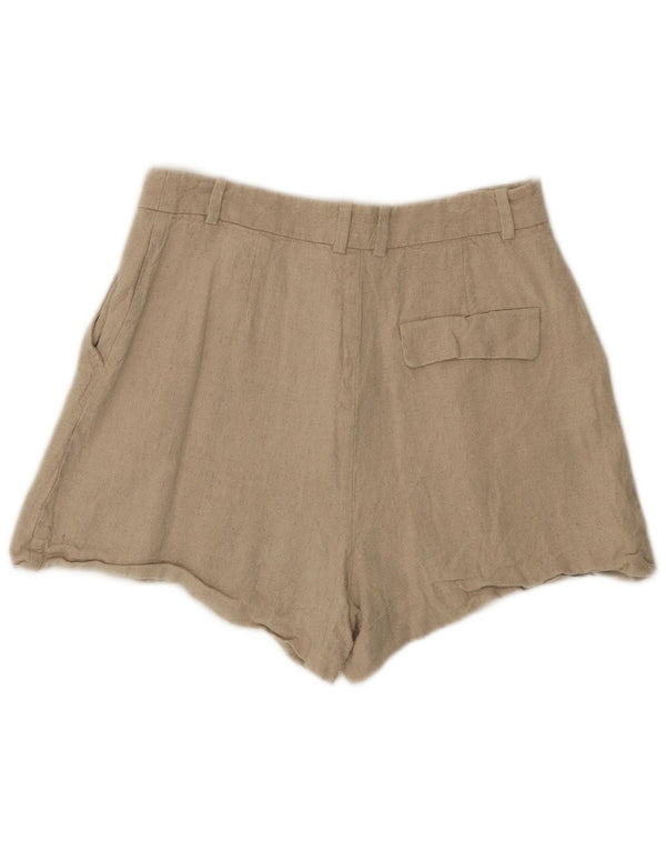 Zara Pantalon chaud taille haute pour femme Medium W28 Lin beige