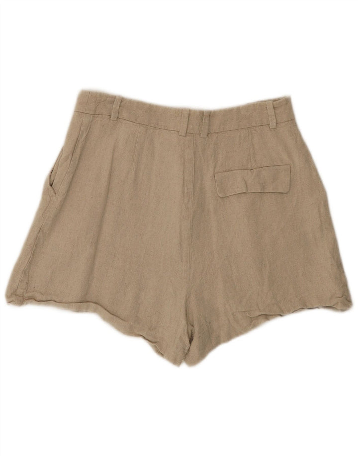 Zara Pantalon chaud taille haute pour femme Medium W28 Lin beige