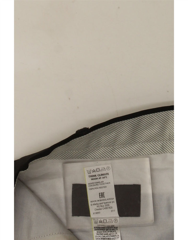 MARKS & SPENCER Pantalon de costume coupe classique pour homme W36 L33 Noir Polyester
