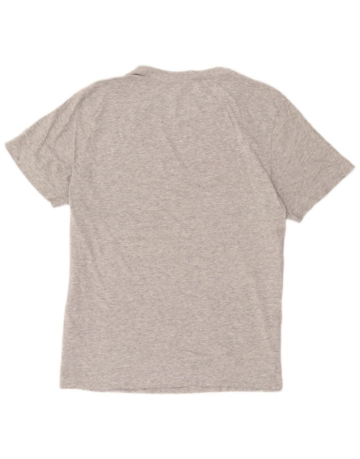 Hurley Mens Graphic T-Shirt Top Large Gris Coton