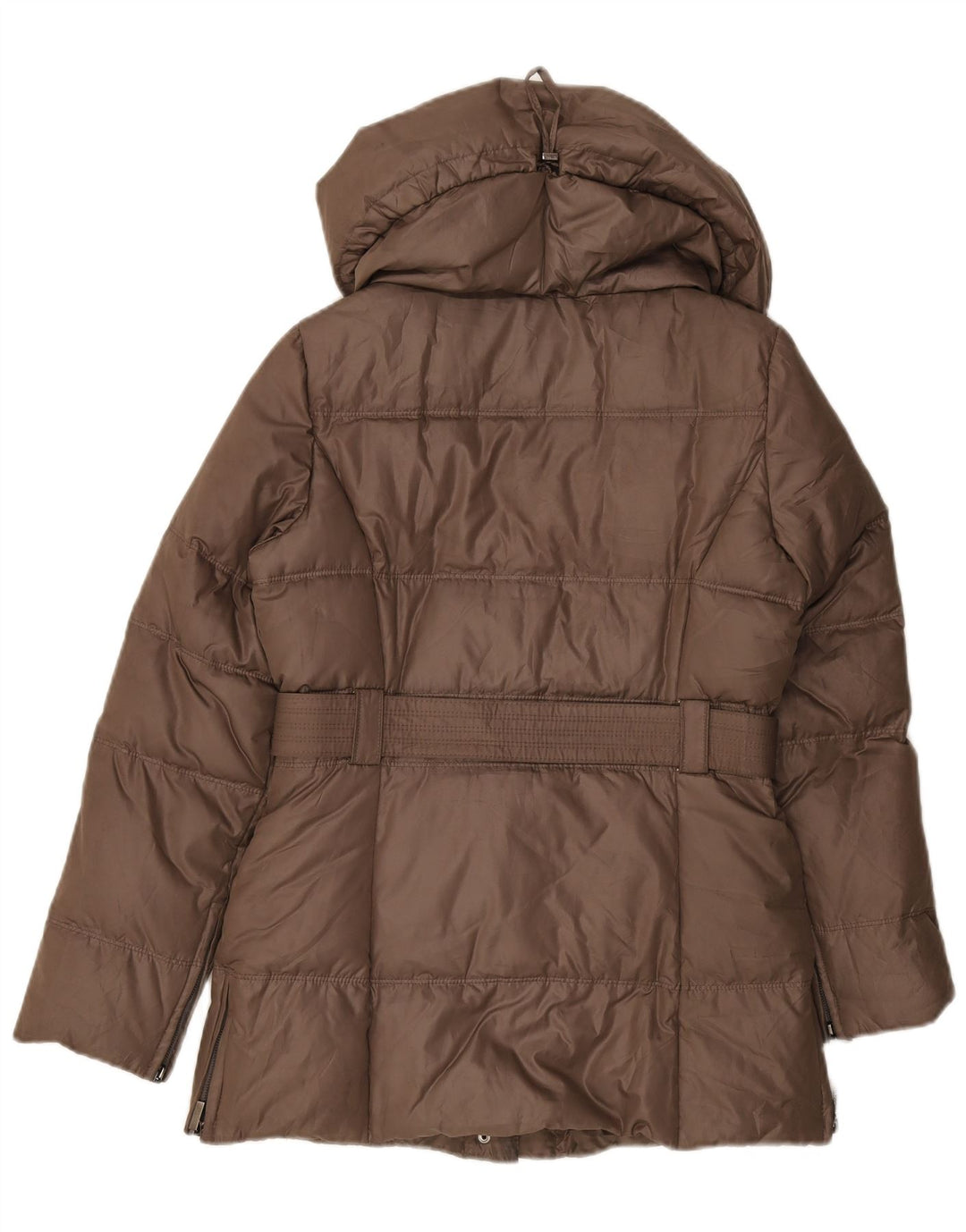 Zara Veste matelassée pour femme UK 8 Small Marron Polyester