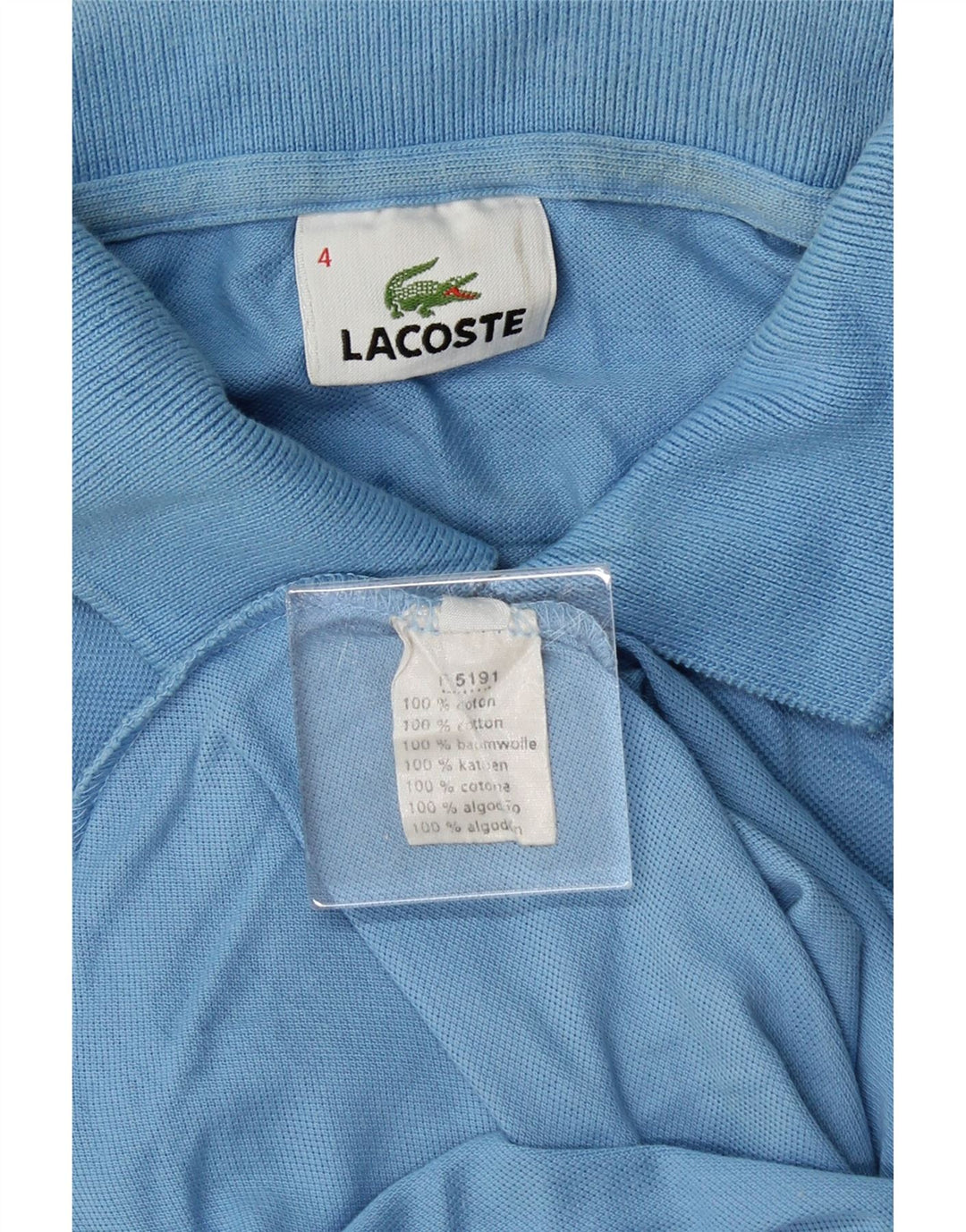 LACOSTE Mens Polo Shirt Size 4 Medium Blue Cotton Vintage Lacoste and Second-Hand Lacoste from Messina Hembry 