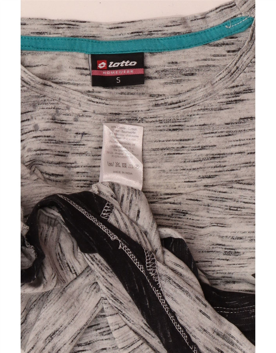 LOTTO Haut graphique surdimensionné à manches longues pour femme UK 10 Petit gris moucheté