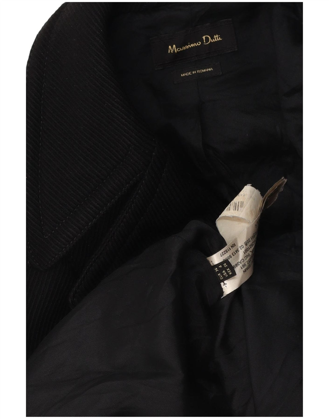 Massimo Dutti Veste blazer croisée pour femme EU 36 XS Noir Polyamide
